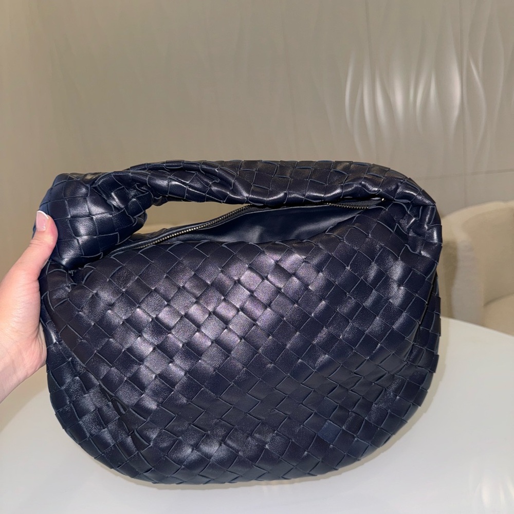 Bottega Veneta Dark Woven Leather Bag